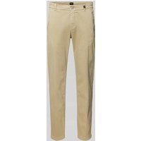 Strellson Slim Fit Chino mit Logo-Applikation Modell 'Tius' in Beige, Größe 32/32 von Strellson
