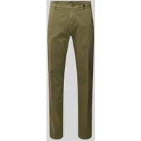 Strellson Slim Fit Chino mit Logo-Applikation Modell 'Tius' in Oliv, Größe 31/32 von Strellson