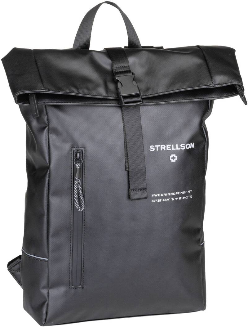 Strellson Stockwell 2.0 Eddie Backpack SVF  in Schwarz (12.6 Liter), Rolltop Rucksack von Strellson