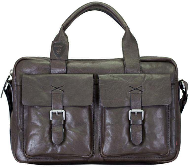 Strellson - Strellson Greenford SoftBriefcase echt Leder mud Braun von Strellson