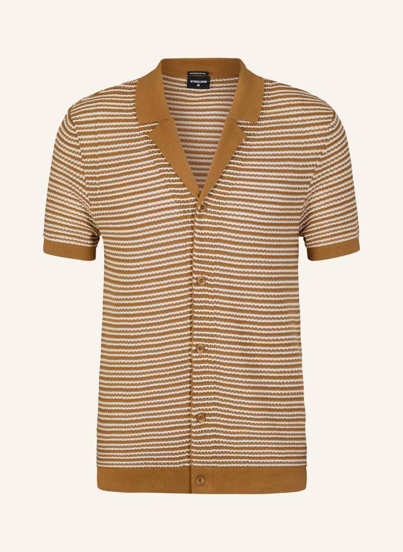 Strellson Strickhemd Adrian Slim Fit gelb von Strellson