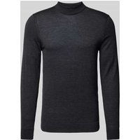 Strellson Strickpullover mit gerippten Abschlüssen Modell 'Marek' in Anthrazit, Größe S von Strellson