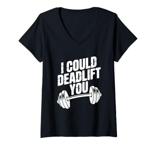 Damen Ich könnte Dich Kreuzheben Lustiger Fitness-Humor Fitnessliebhaber T-Shirt mit V-Ausschnitt Damen Ich könnte Dich Kreuzheben Lustiger Fitness-Humor Fitnessliebhaber T-Shirt mit V-Ausschnitt von Strength Enthusiasts and Fitness Lovers Apparel