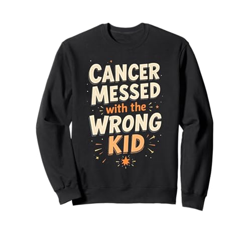 Kühnes Krebsbekämpfer für Kinder, orangenes Band, Krieger-Design Sweatshirt von Strength in Every Child's Battle Against Leukemia
