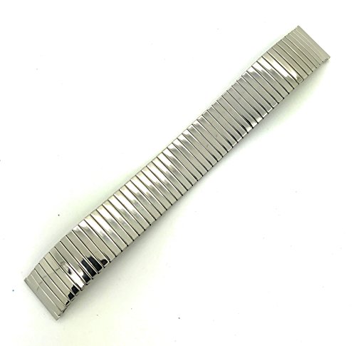 Uhrenarmband, 18 mm, dünn, Metall, dehnbar, Twist O Flex von Stretch Bands