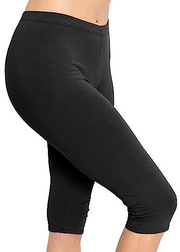 Stretch is Comfort Women's Teamwear Knee Length Leggings Black Small von Stretch is Comfort