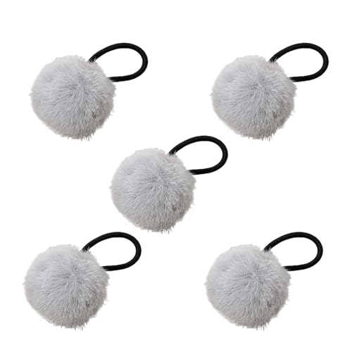 Streysisl Haargummis | Buntes pelziges Ball-Haarseil, schickes Haarseil für Pferdeschwanz, modisches Mädchen-Haar-Accessoire für Tochter, Schwester von Streysisl