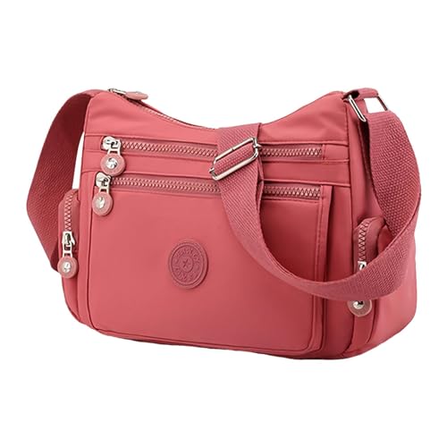 Streysisl -Tasche mit mehreren Taschen – Geldbörse mit mehreren Taschen – -Tasche mit mehreren Taschen, Umhängetasche, Nylon, verstellbare Schultergurte für Reisen, rose, Refer to von Streysisl
