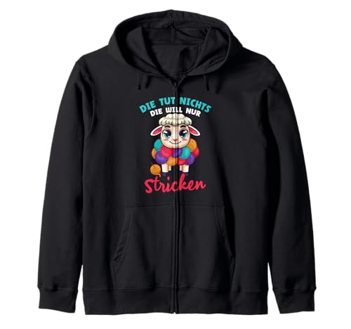 Stricknadel Die Tut Nichts Die Will Nur Stricken Kapuzenjacke Stricknadel Die Tut Nichts Die Will Nur Stricken Kapuzenjacke von Strick Strickspruch Hobby Wolle Motiv