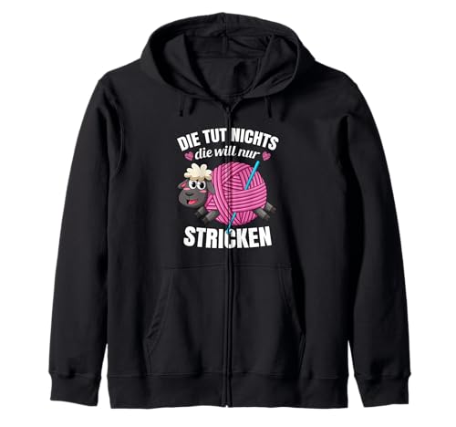 Stricknadel Die Tut Nichts Die Will Nur Stricken Kapuzenjacke Stricknadel Die Tut Nichts Die Will Nur Stricken Kapuzenjacke von Strick Strickspruch Hobby Wolle Motiv