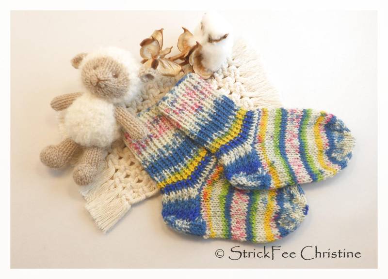 Einzelstück Größe 19/20 Dünne Handgestrickte Kindersocken | 11, 5 cm , Mischgewebe, Wollsocken, Stricksocken, Kuschelsocken von StrickFeeChristine