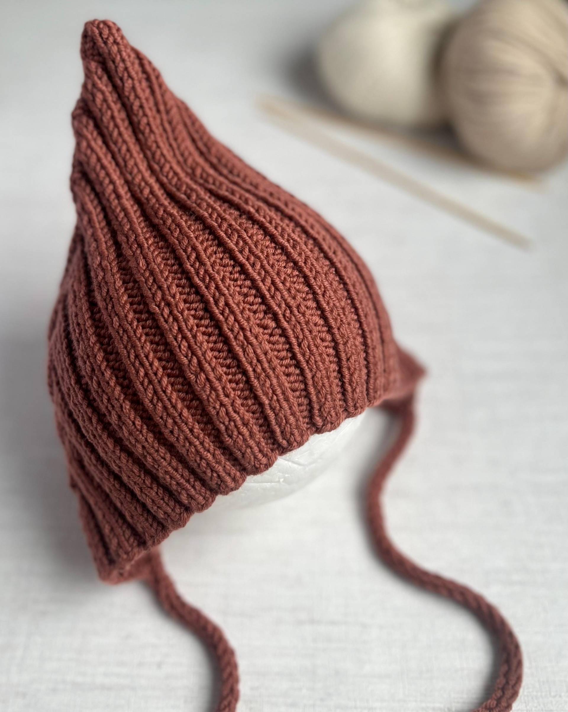 Babymütze, Zwergenmütze Merinowolle Gr. 43 - 46 cm, 4 9 Monate, Babymütze Gestrickt von StrickLaune