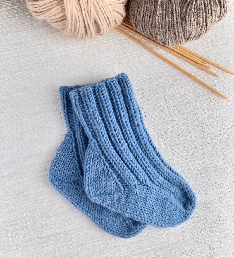 Babysocken Merinowolle Gr. 17/18, 3 - 7 Monate, Gestrickt Babysocken Merinowolle Gr. 17/18, 3 - 7 Monate, Gestrickt von StrickLaune