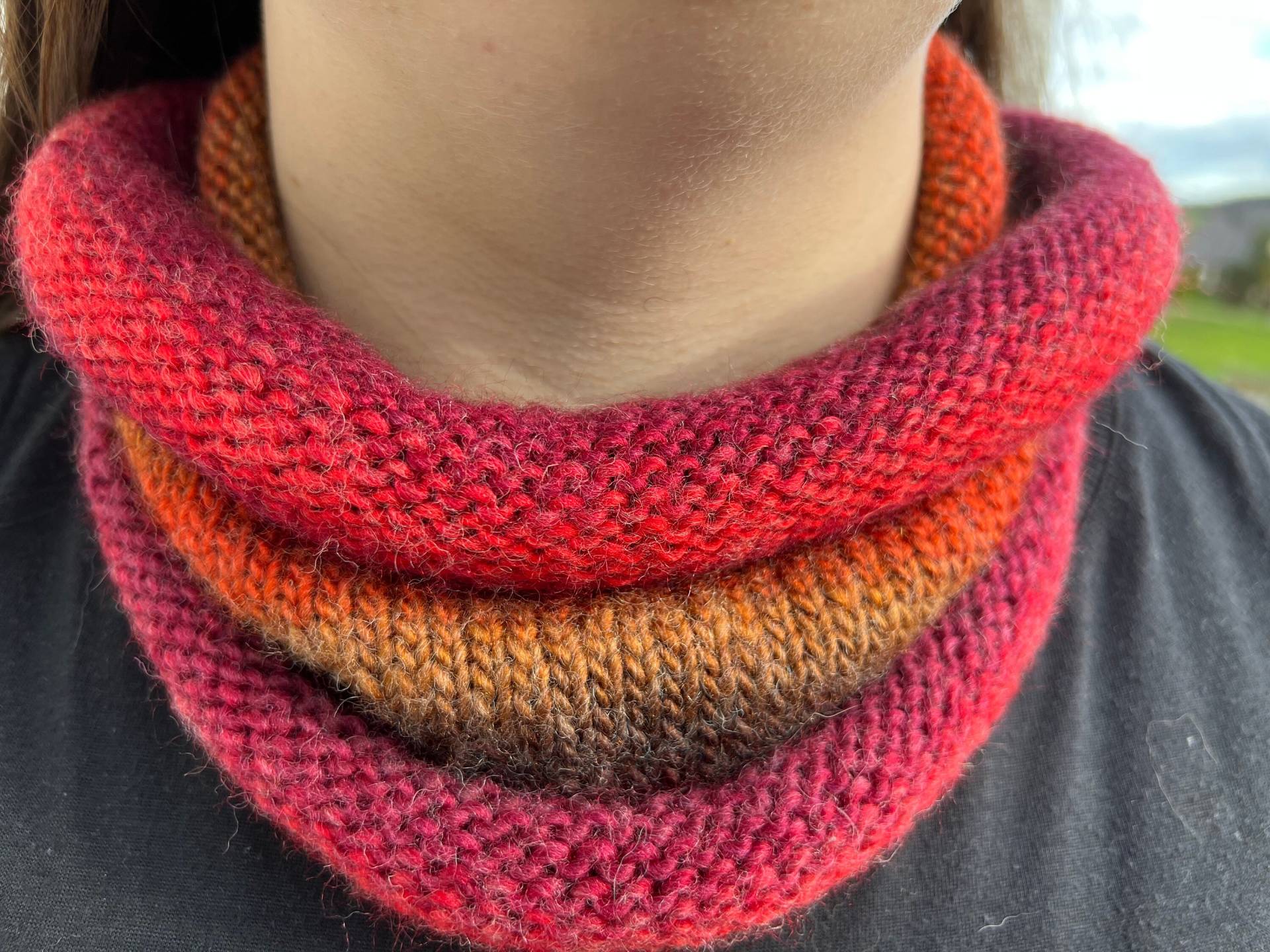 Loop Und Mütze Rot-Braun Loop Und Mütze Rot-Braun von StrickbyBerni