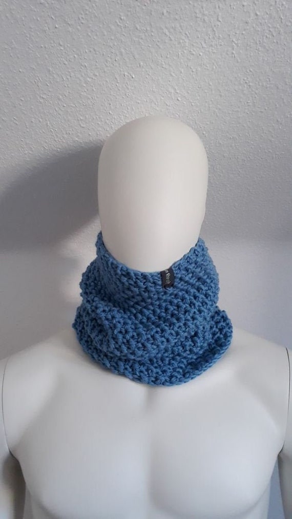 Snood Winter Iii | 100% Wolle, Hellblau von Strickeninthecity