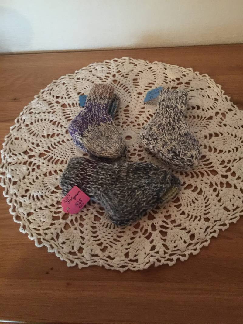 3 Paar Babysocken Gr 10, 5 Merinowolle von StrickfeeShop