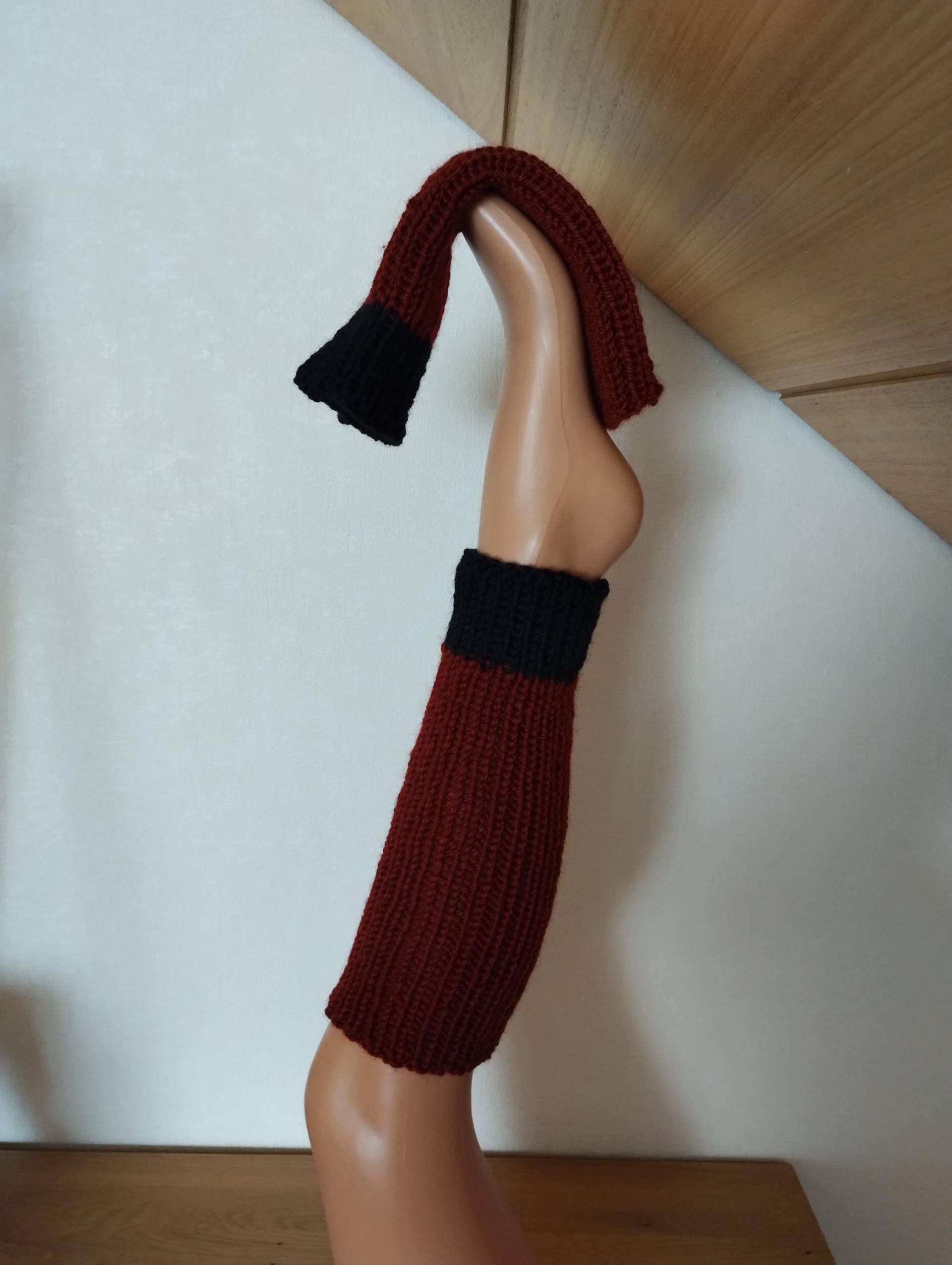 Beinstulpen Aus Kaschmir-Merinowolle Schwarz von StrickfeeShop