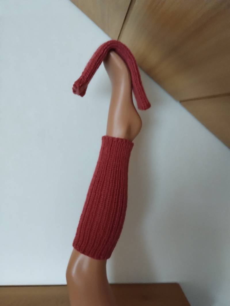 Beinstulpen Aus Kaschmirwolle/ Merinowolle Lachsfarbig von StrickfeeShop