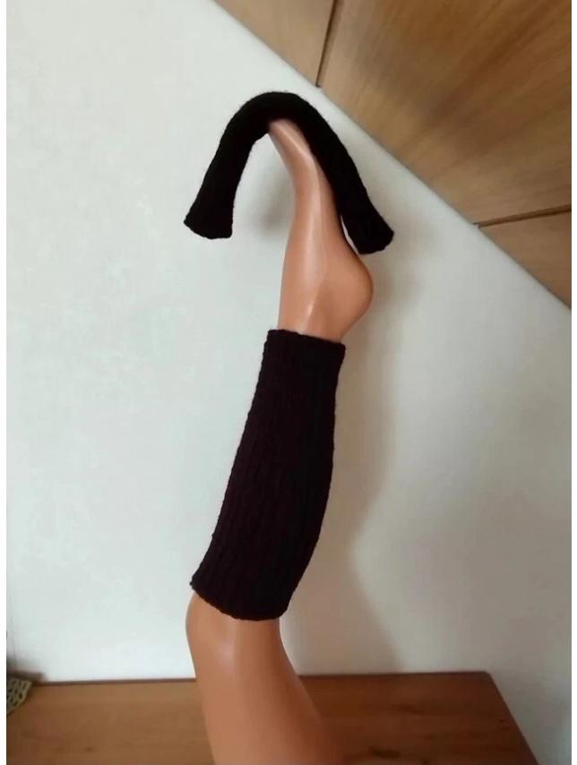 Beinstulpen Aus Merino-Kaschmirwolle Dunkelbraun von StrickfeeShop