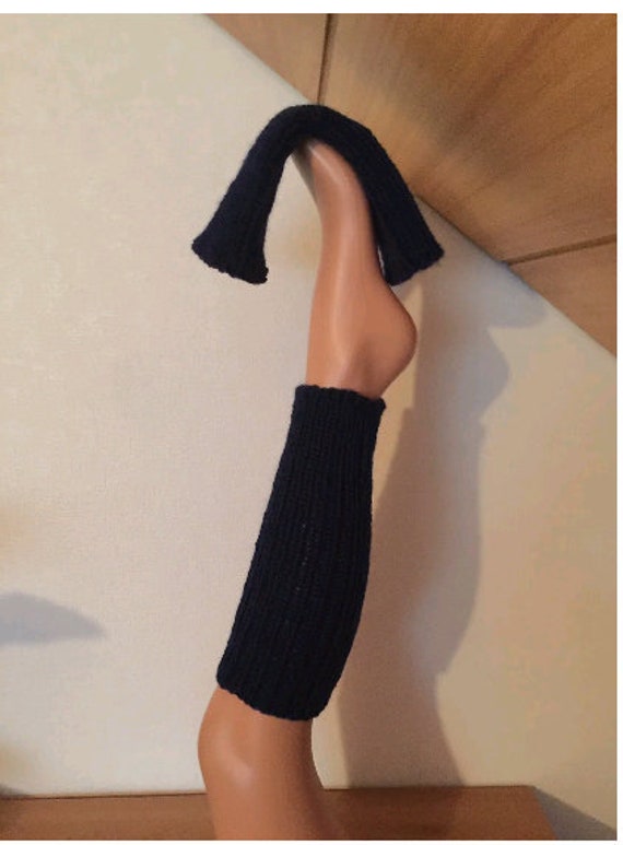 Beinstulpen Aus Merinowolle/Kaschmirwolle Dunkelblau Beinstulpen Aus Merinowolle/Kaschmirwolle Dunkelblau von StrickfeeShop