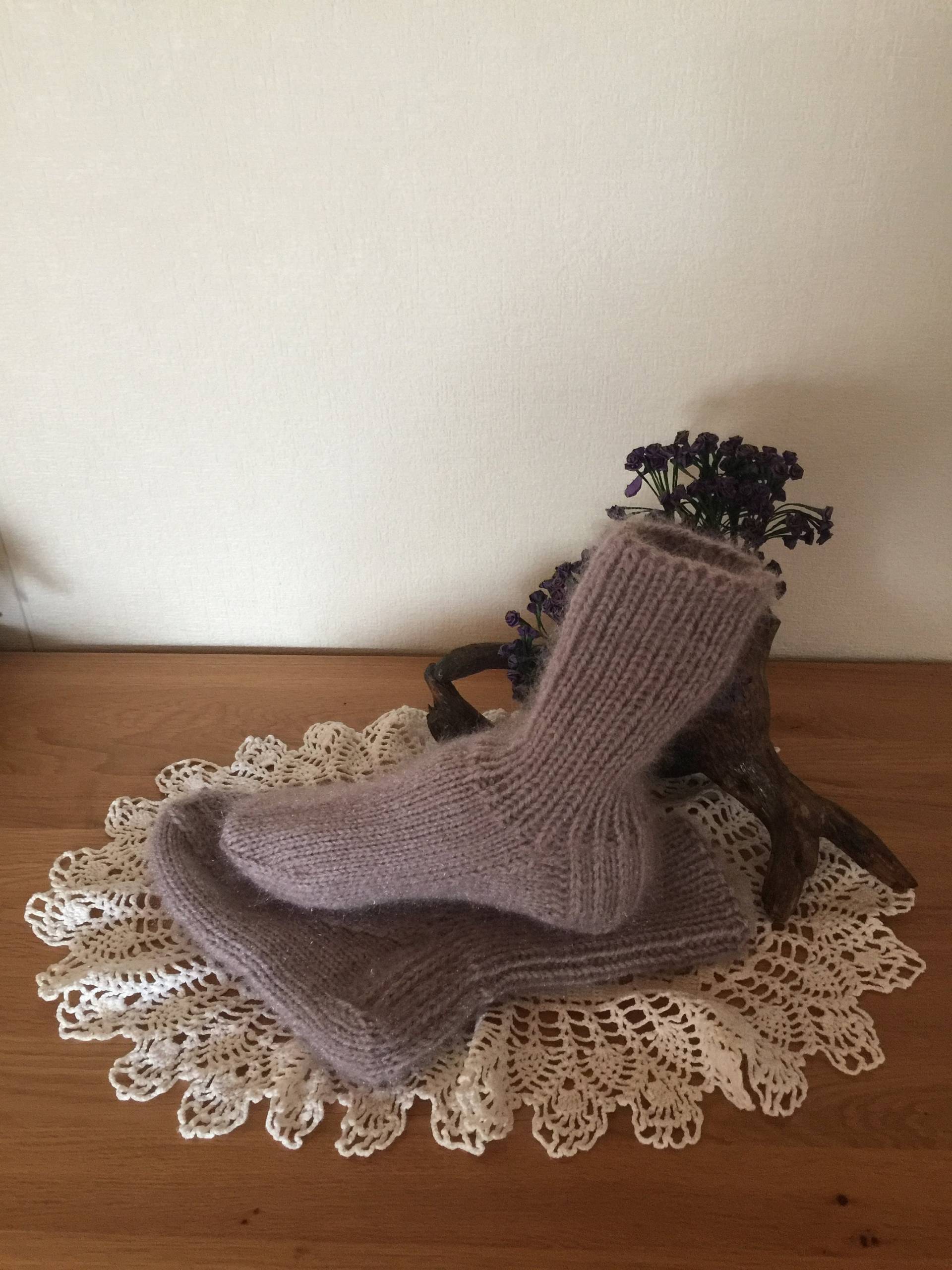 Flauschsocken Aus Kaschmirwolle/ Merinowolle Gr36-37 von StrickfeeShop