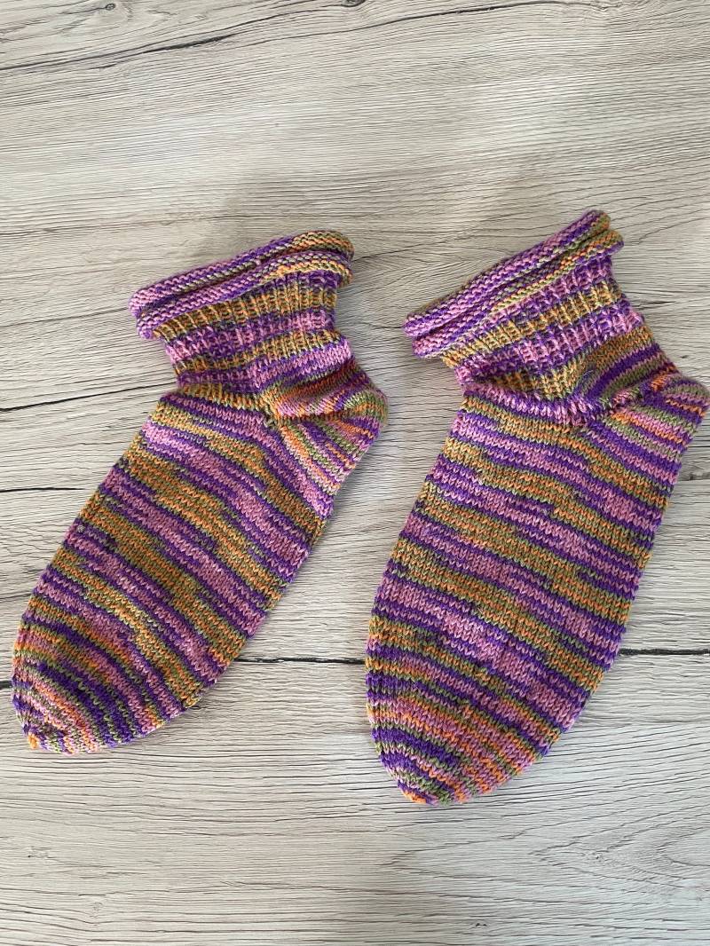 Handgestrickte Socken Mit Doppeltem Rollrand Gr. 37/38 von Stricklieschen2008