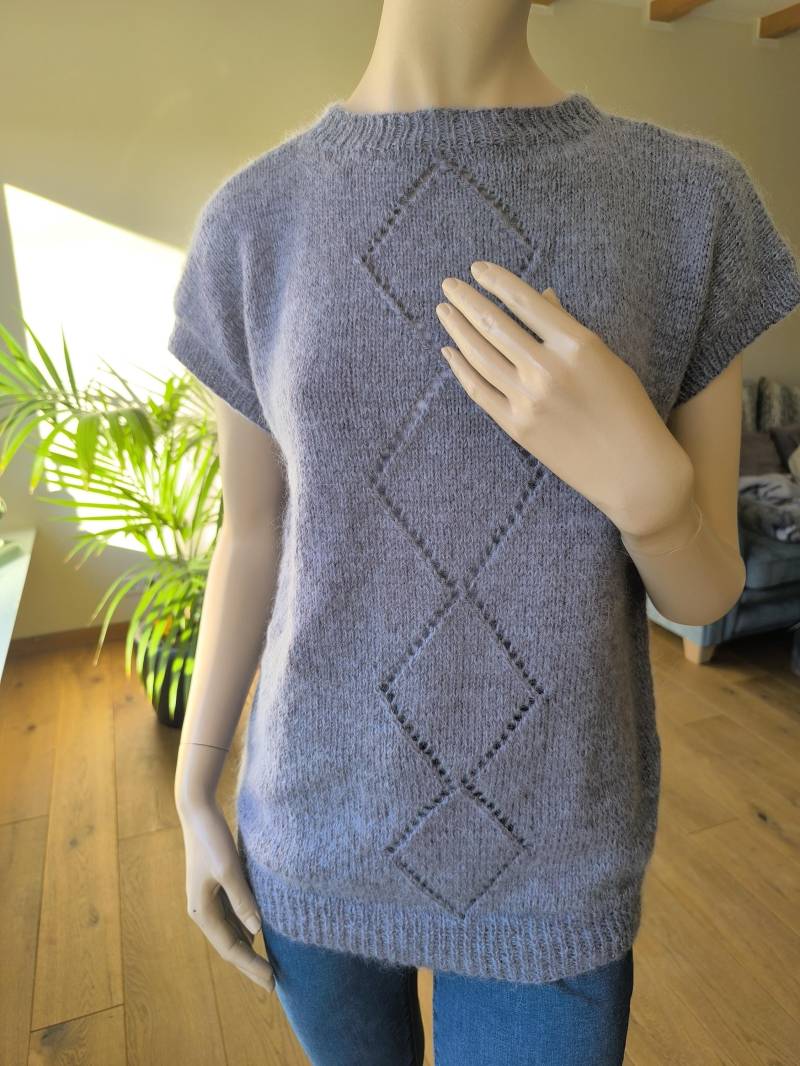 Pullunder Handgestrickt Baby Alpaka Seide Silk von Stricknadelkissen