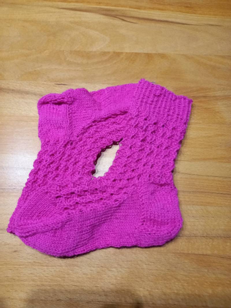 Handgestrickte Kindersocken, Pinkfarben, Gr. 28/29 von StricknudelEva