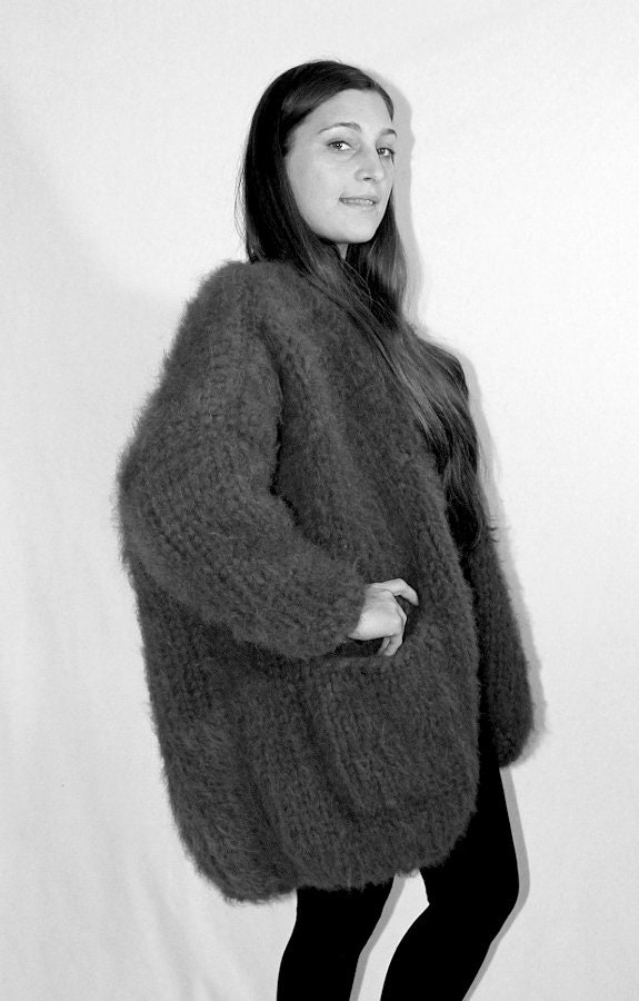 Oversize Cardigan Alpaka Merino Hand Gestrickt Grobstrick Jacke Strickjacke Wolle Wolljacke Für Frauen Männer Kein Mohair By Strickolino von Strickolino