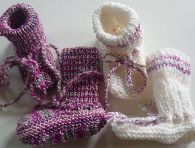 Mit Liebe Handgestrickte Baby-strickschuhe von StrickschuhZauberfee