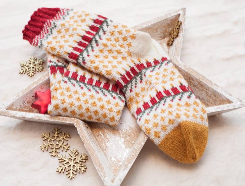 Handgestrickte Socken Fair Isle, Gr. 38 - 40 Aus Hochwertiger Markenwolle Handgestrickte Socken Fair Isle, Gr. 38 - 40 Aus Hochwertiger Markenwolle von StrickundNaehzeug