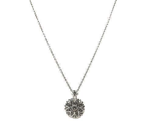 Damen Sterlingsilber Markasit Starburst Blume Anhänger auf Einer Halskette Damen Sterlingsilber Markasit Starburst Blume Anhänger auf Einer Halskette von Strictly Gifts
