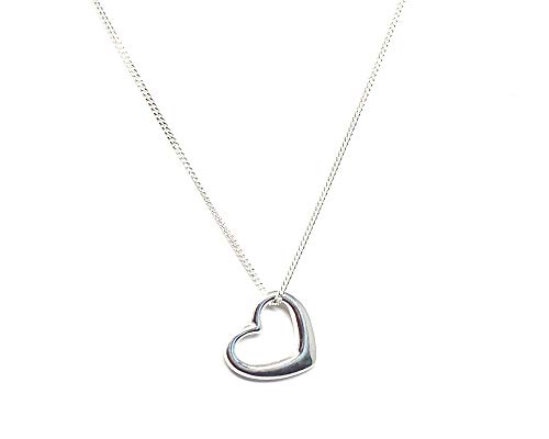 Sterlingsilber Liebe Herz Anhänger auf 41cm/16in Kette Sterlingsilber Liebe Herz Anhänger auf 41cm/16in Kette von Strictly Gifts