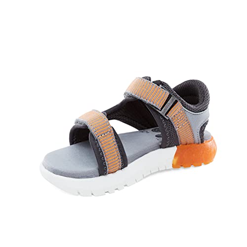 Stride Rite 360 Jungen Vinnie Sandal, Orange/Abendrot im Zickzackmuster (Sunset Chevron), 22 EU von Stride Rite 360