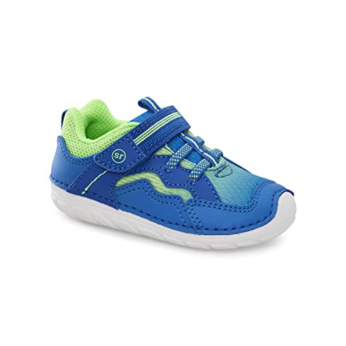 Stride Rite Boy's Soft Motion Kylo Athletic Sneaker, Blue/Lime, 6 Wide Toddler von Stride Rite