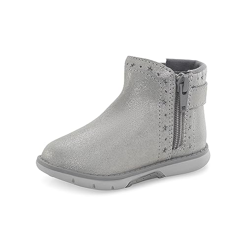 Stride Rite Unisex SRT Agnes Fashion Boot, silber, 9 Wide Little Kid von Stride Rite