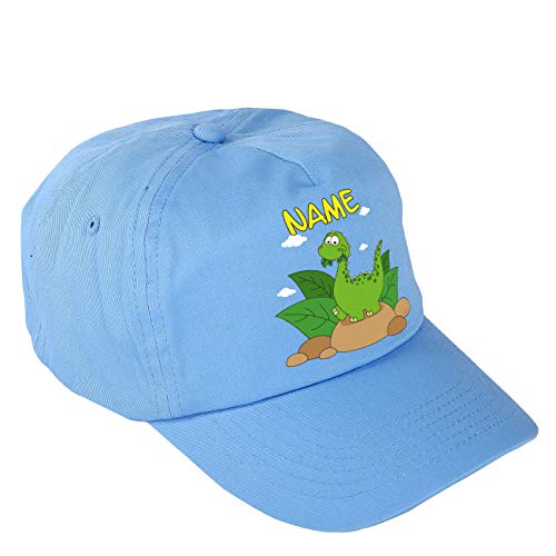 Striefchen® Blaues Dinosaurier Basecap für Jungs mit eigenem Namen von Striefchen