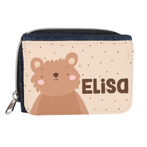Striefchen® Geldbörse für Kinder in Jeans Optik Verschiedene Motive Bärchen von Striefchen