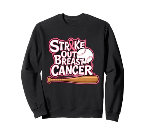 Strike Out Brustkrebs Baseball Krieger Survivor Männer Frauen Sweatshirt von Strike Out Breast Cancer Baseball Women Outfits