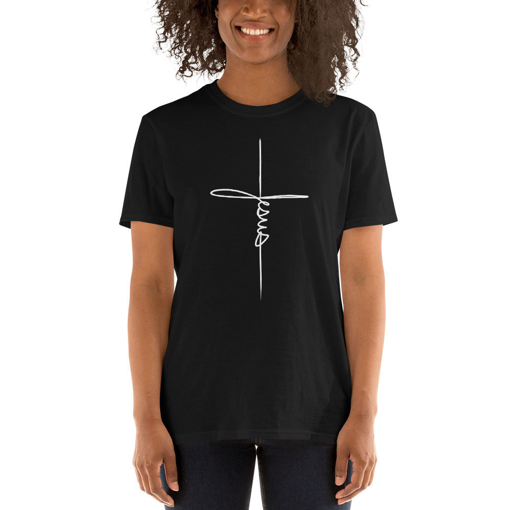 Jesus Cross Handschriftliche Schreibschrift Abstrakte Kunst Glauben Liebe Gott Christian Gift T-Shirt Jesus Cross Handschriftliche Schreibschrift Abstrakte Kunst Glauben Liebe Gott Christian Gift T-Shirt von StrikeAChordClothing