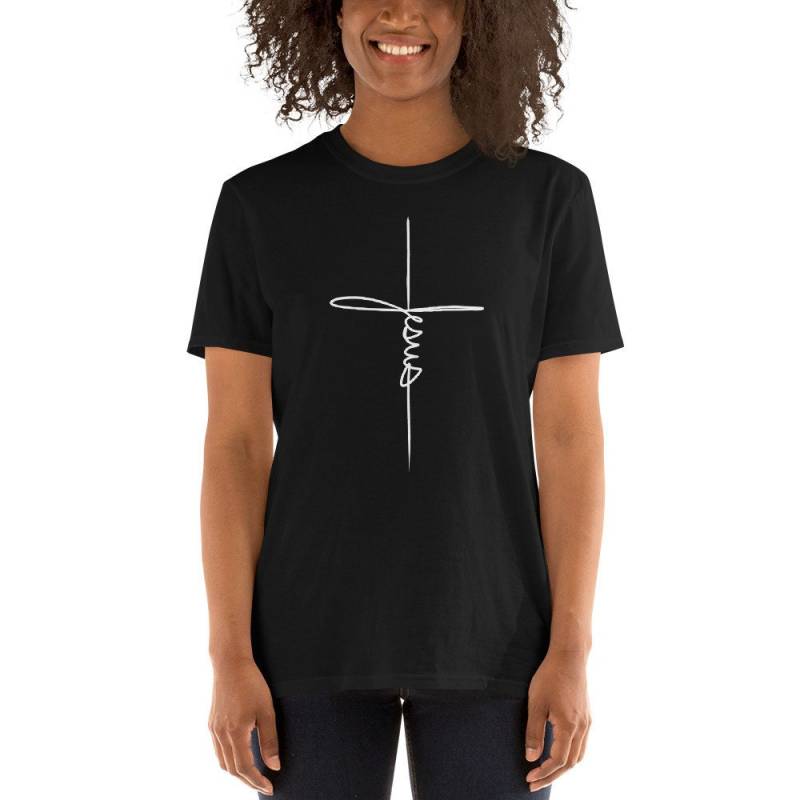 Jesus Cross Handschriftliche Schreibschrift Abstrakte Kunst Glauben Liebe Gott Christian Gift T-Shirt Jesus Cross Handschriftliche Schreibschrift Abstrakte Kunst Glauben Liebe Gott Christian Gift T-Shirt von StrikeAChordClothing
