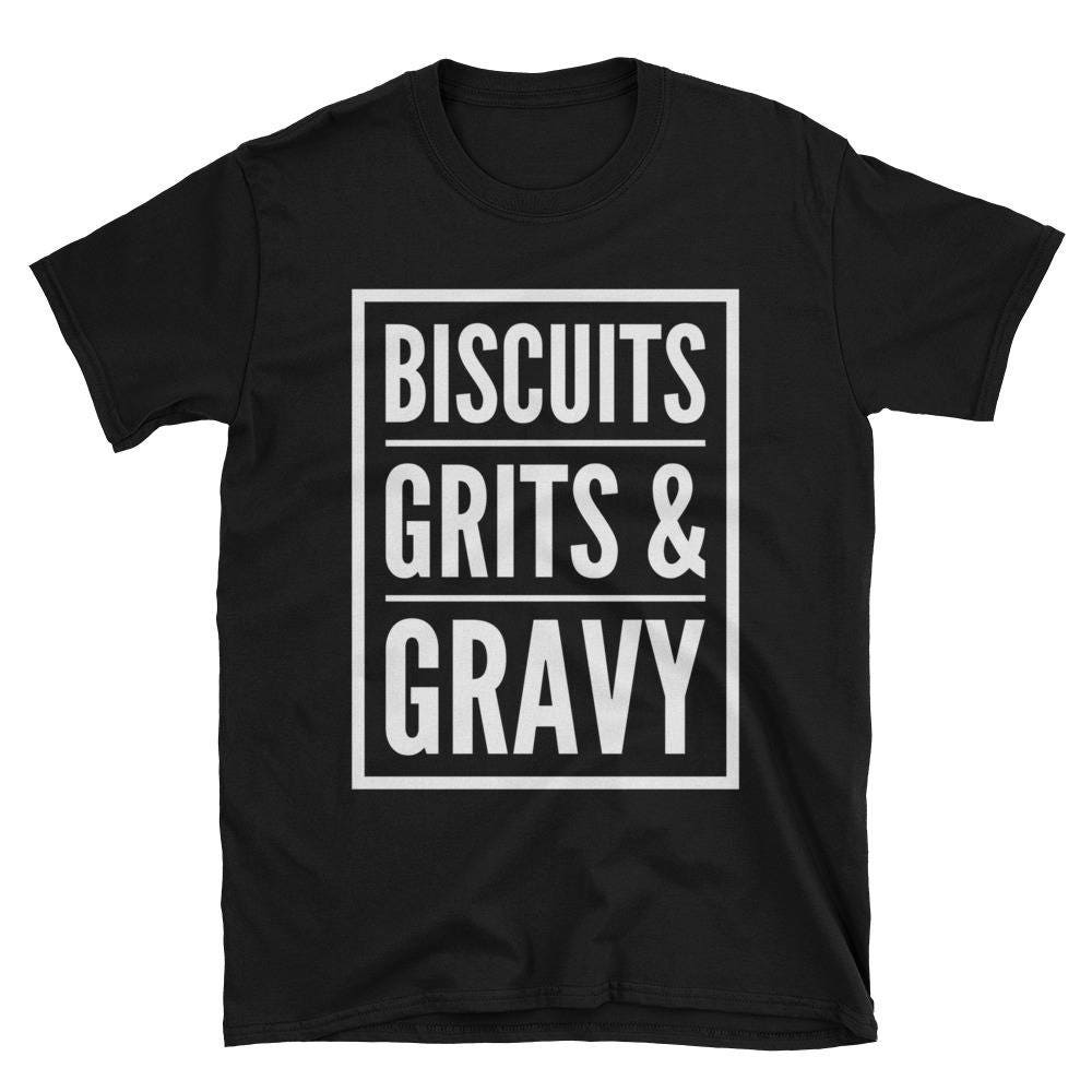 Kekse-Grütze & Soße Südlichen Wohnstil Lebensmittel Kurzarm Unisex T-Shirt Kekse-Grütze & Soße Südlichen Wohnstil Lebensmittel Kurzarm Unisex T-Shirt von StrikeAChordClothing