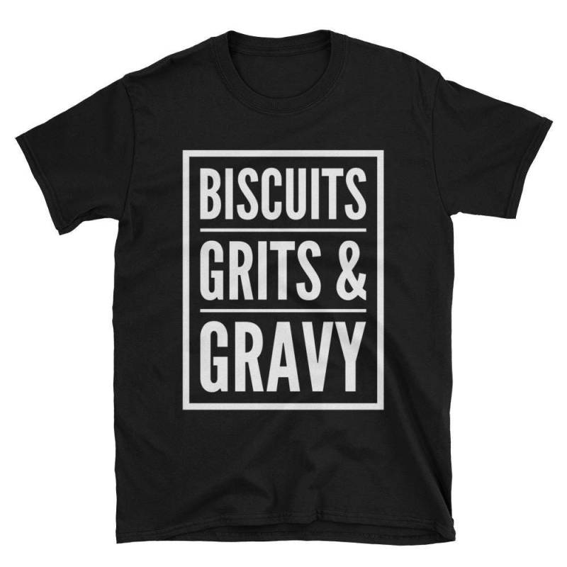 Kekse-Grütze & Soße Südlichen Wohnstil Lebensmittel Kurzarm Unisex T-Shirt Kekse-Grütze & Soße Südlichen Wohnstil Lebensmittel Kurzarm Unisex T-Shirt von StrikeAChordClothing