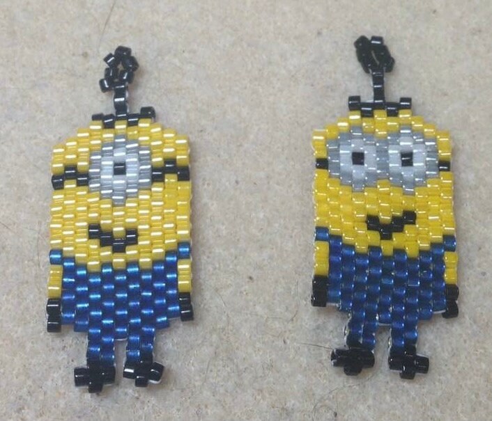 Minion Perlen Ohrringe Minion Perlen Ohrringe von StringTheoryAlaska