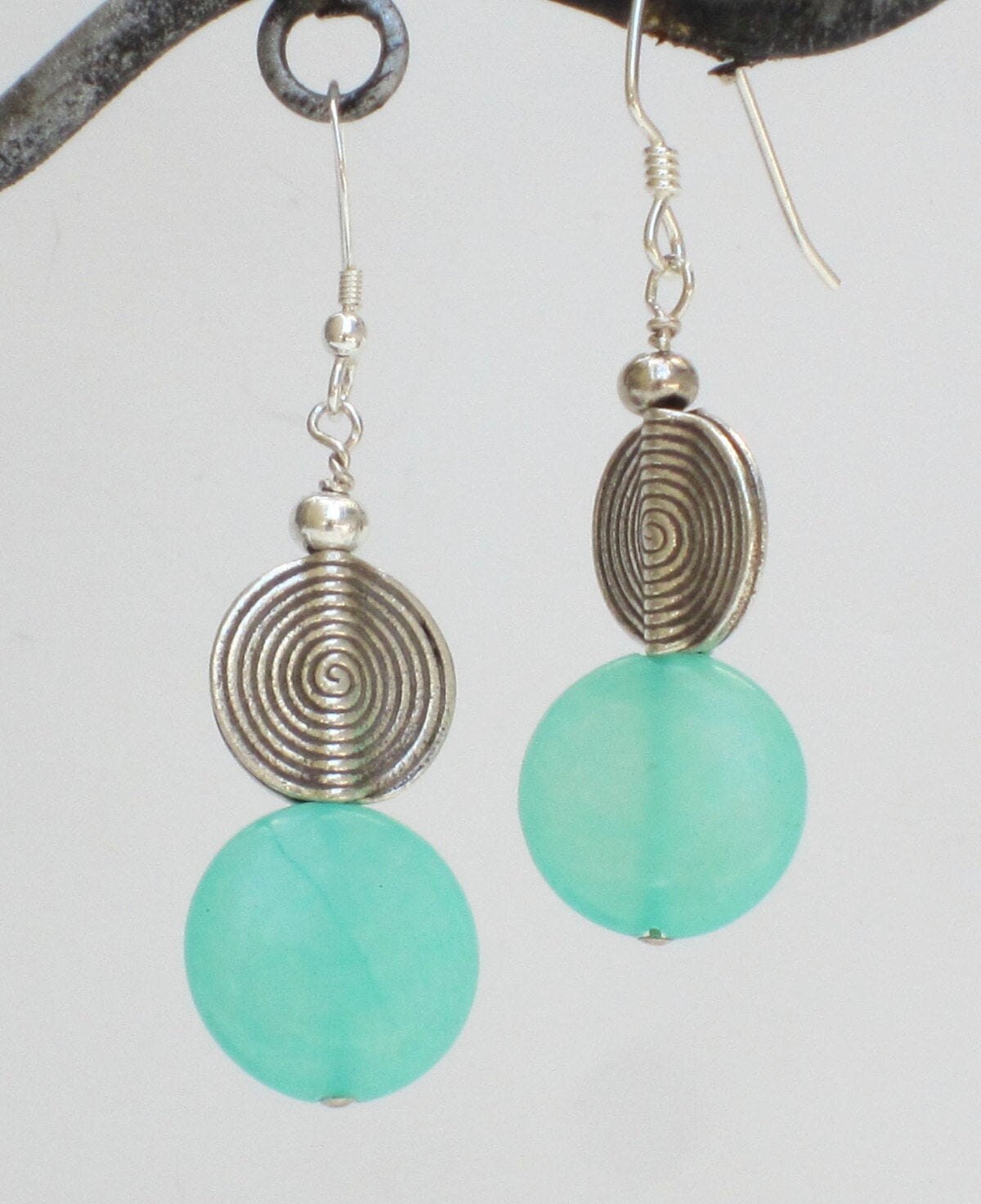 Blau Ohrringe Handgemachte Silber Und Anhörungen Blau Ohrringe Handgemachte Silber Und Anhörungen von StringUsAlong