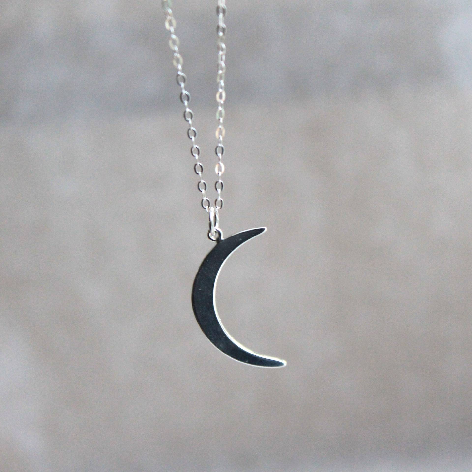 Crescent Moon Sterling Silber Halskette Cosmic Night Sky Schmuck Crescent Moon Sterling Silber Halskette Cosmic Night Sky Schmuck von StringerBs