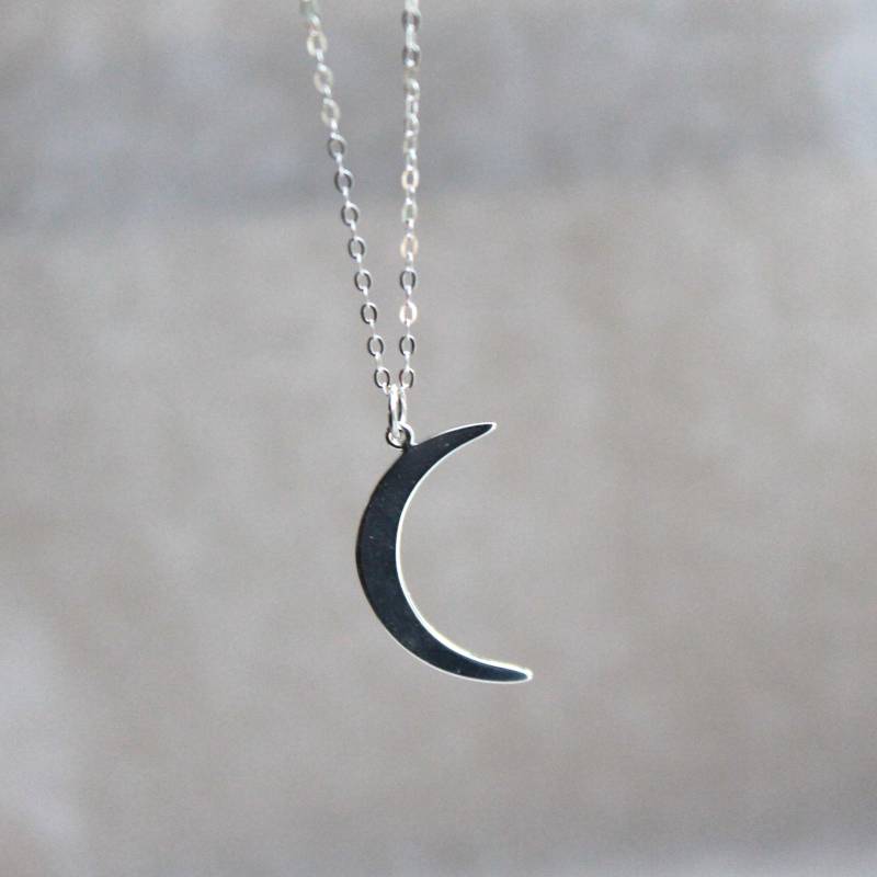 Crescent Moon Sterling Silber Halskette Cosmic Night Sky Schmuck Crescent Moon Sterling Silber Halskette Cosmic Night Sky Schmuck von StringerBs