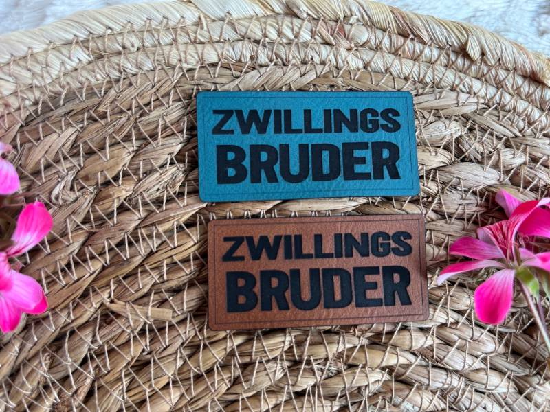 Lederlabel #578 Zwillingsbruder, Geschwister, Aufnäher, Patch, Label, Kunstleder Lederlabel #578 Zwillingsbruder, Geschwister, Aufnäher, Patch, Label, Kunstleder von Stritzikistl