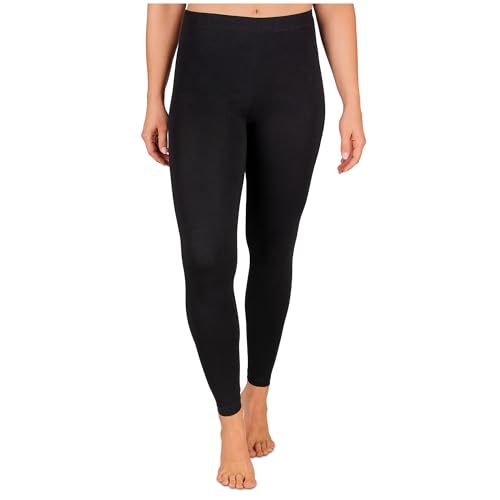 SES blickdichte Leggings Damen schwarz (36/38) / Leggings Damen Baumwolle/Leggins Damen mit Perfekter Passform und Komfort/Damen Leggings für vielfältige Looks von SES