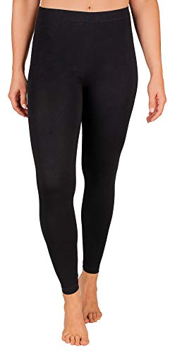 SES blickdichte Leggings Damen schwarz (44/46) / Leggings Damen Baumwolle/Leggins Damen mit Perfekter Passform und Komfort/Damen Leggings für vielfältige Looks von SES